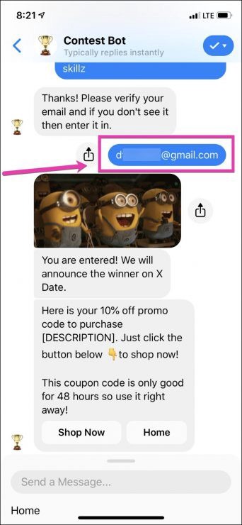 Chatbot marketing para concursos